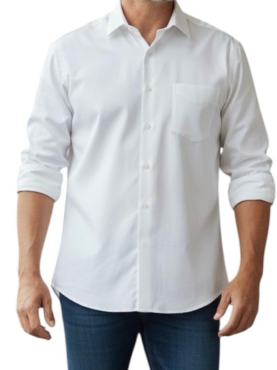 Pronto Uomo Other - Men’s Classic Fit White Dress Shirt - size 20 neck, 36/37 sleeve. Non iron.